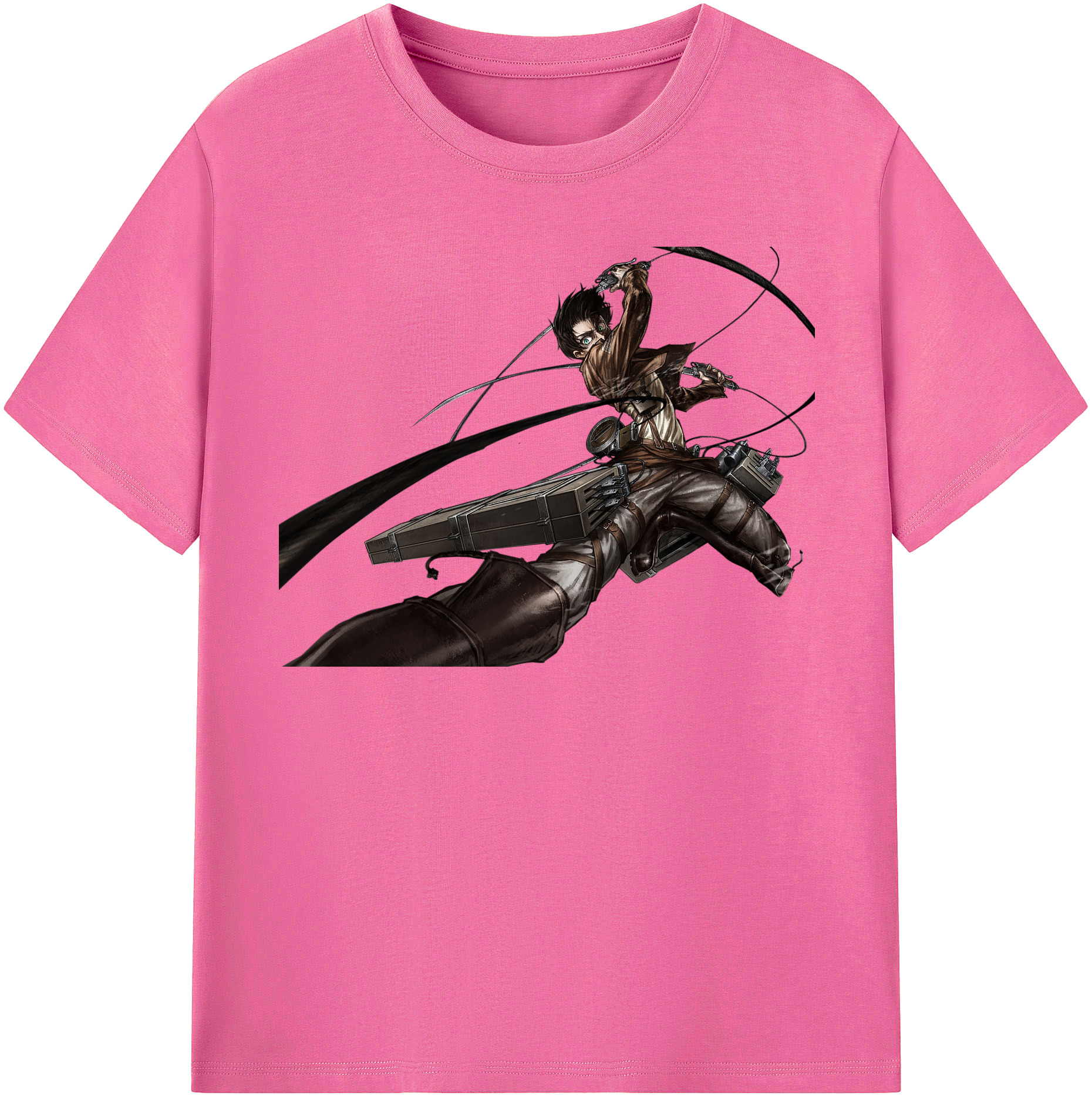 （画像用） 進撃の巨人 エレン･イェーガー Attack on Titan Eren Jäger レディースカジュアルプリントTシャツ（綿100％）